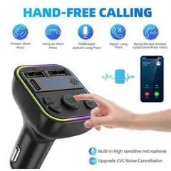 GENERICO - Adaptador Bluetooth Para Auto Dual Usb Mp3 Cargador Auto