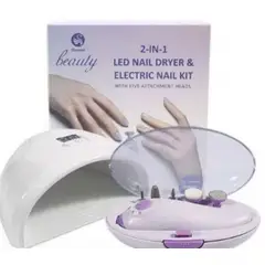 OEM - KIT 2 EN 1 MANICURA SECADOR DE UÑAS LED SET LIMPIEZA
