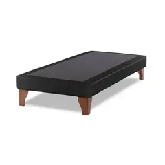 DULCES SUEÑOS - Base De Cama Europea Negro Felpa 1.5 Plaza 105X200