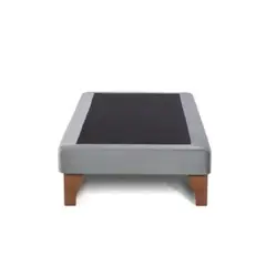 DULCES SUEÑOS - Base De Cama Europea Gris Claro Felpa 1.5 Plaza 105X200