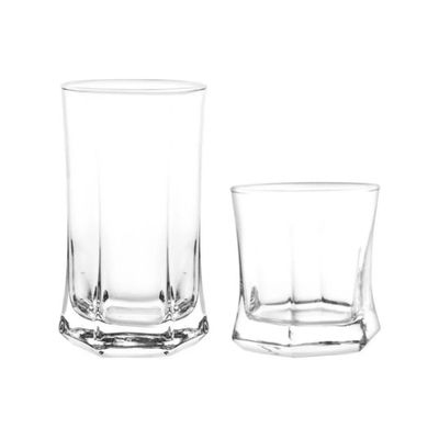 Cristar Set 12 Vasos Altos Bajos Vivaldi Vidrio Tragos