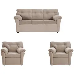 MUEBLES AMERICA - Living América 311 Tela Felpa Beige