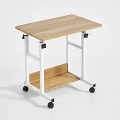 KLIK - Mesa Escritorio para Computador Plegable Roble Oficina con Ruedas