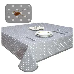 MAISONETTE - Mantel antimancha rectangular 210x160 lun gris…