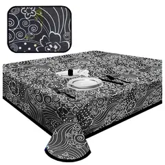 MAISONETTE - Mantel antimancha cuadrado 160x160 black rose