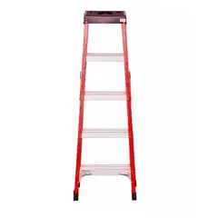 GENERICO - Escalera Fibra de Vidrio 1.5m 4 Peldaños Tipo Tijera…