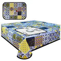 MAISONETTE - Mantel antimancha rectangular 400x180 roseta italica