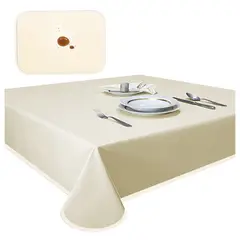 MAISONETTE - Mantel antimancha cuadrado 180x180 elegant crudo