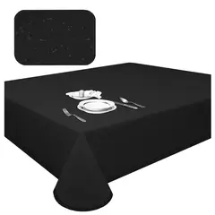 MAISONETTE - Mantel antimancha redondo 160x160 elegant negro…