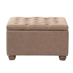MEYA MUEBLES - Puff Liao estilo baul 41x69x58