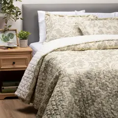 ZAHR - Cubrecama Sherpa Estampado Amarillo
