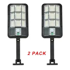 GENERICO - Pack 2 foco Led Solar 120 Led Luminaria con Sensor