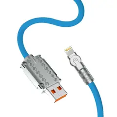XUNDD - Cable de Carga USB Flexible Giratorio 180° Para Iphone Carga Rápida