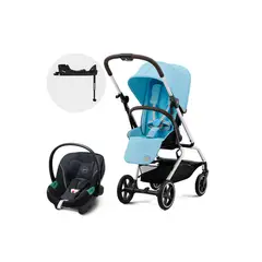 CYBEX - Coche Travel System Eezy S Twist Plus SLV BBlue + Aton S2 + Base