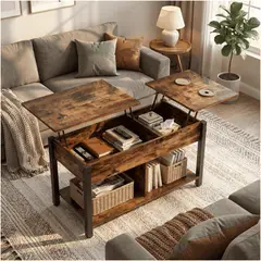 HOMER DESIGN - Mesa De Centro Elevable Para Living 110X49X48cm