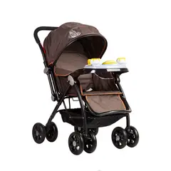 BEBESTAR - Coche cuna con cambio de manillar con juguete musical kaki