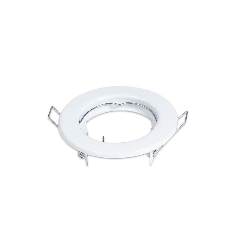 Aro Empotrable Fijo 8cm Porta Gu10 Mr16 Blanco No incluye zócalo
