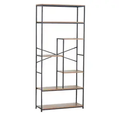 NOVAHUS - Estante Multinivel Alto Industrial Café 183x80x30