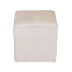 MUEBLES AMERICA - Puff Cubo Felpa Beige
