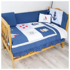 ENCANTO - Set Cuna Bebe Niño Bordado Completo 1 x 1,50 metro