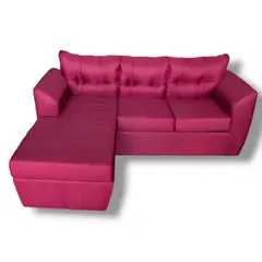 DUNA - Sofá intercambiable Mónaco lino burdeos