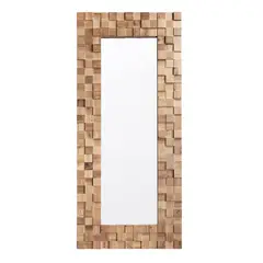 MEYA MUEBLES - Espejo Longan rectangular de madera estilo mosaico 180x78x12