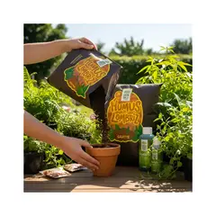 GROW SWEET - Humus Lombriz Roja 80L Abono Orgánico XL para Huertos y Jardines