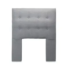 GENERICO - Respaldo Cama 1 Plaza Lino Gris Sevilla CP
