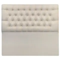 ESPACIO HOGAR - RESPALDO DE CAMA CAPITONE QUEEN LINO CREMA