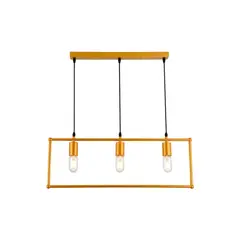 BYP - Lámpara Colgante Dosde 3 Luces Dorado