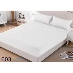 GENERICO - Cubre Colchón Protector Impermeable 2 Plazas Blanco