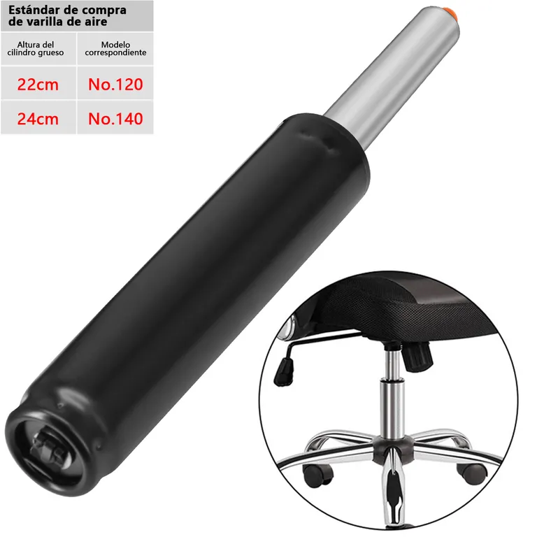 22cm Pistón De Gas Silla De Oficina Universal Para Toda Silla plata