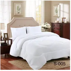 GENERICO - Plumon Cobertor de invierno de plush y chiporro 1,5 Plaza - Blanco