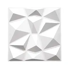 MERCAR RAY - Panel Decorativo 3D PVC Blanco 4m² 16 paneles 50x50cm