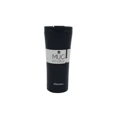 HOMEWELL - Mug Negro Termino Acero Inoxidable 500ml