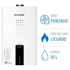 SPLENDID - Calefont 10 litros Gas licuado Cámara estanca