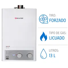 SPLENDID - Calefont 13 litros Gas licuado Tiro forzado