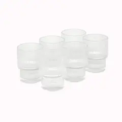 SIMPLIT - Set 6 Vasos Corto Vintage Charlotte 200ml