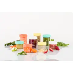 BABYGLASS - SET 8 CONTENEDORES DE VIDRIO PARA COMIDA DE BEBÉ