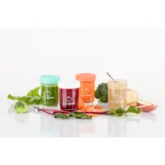BABYGLASS - SET 4 CONTENEDORES DE VIDRIO PARA COMIDA DE BEBÉ