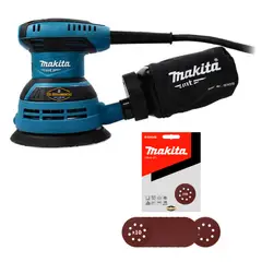MAKITA - Lijadora Roto Orbital 125mm M9204b + 10 Lijas G-120