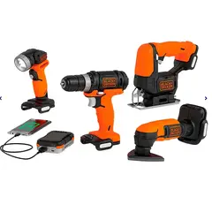 BLACK+DECKER - Kit Gopack 4 Htas Eléctricas 12v Bdck502c1-b3.