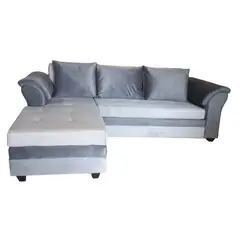 MUEBLERIA LATINA - SECCIONAL FELPA MUSTANG CHICO IZQUIERDO GRIS CLARO BRAZO GRIS OSCURO