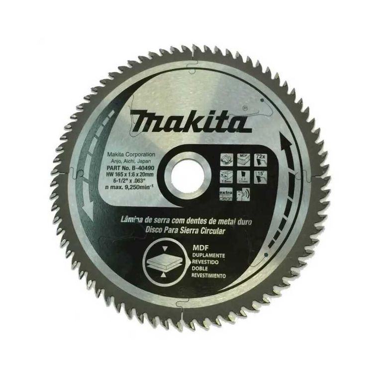 Disco de Corte para Sierra Circular Madera 6-12 72D B-40490