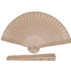 U BUY - Abanico Bambú Elegante Madera 10 Unidades