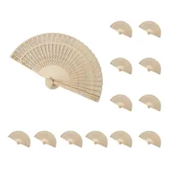 U BUY - 12 Ventiladores De Madera De Bambú Para Bodas.