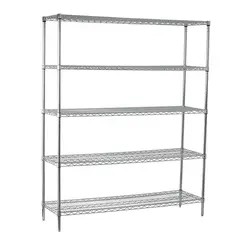 AUTORODEC - Estante Acero Cromado 46X152X188 Cm 5 Repisas