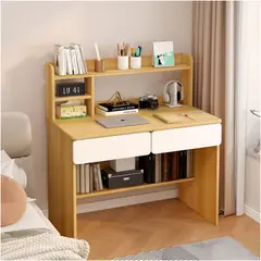 HOMER DESIGN - Escritorio Con Cajones Estanteria Para Libros Y Organizador 80x50x110