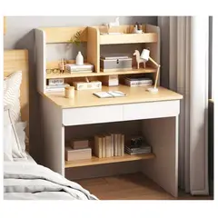 HOMER DESIGN - Escritorio Con Cajones Estanteria Para Libros Y Organizador 80x45x115