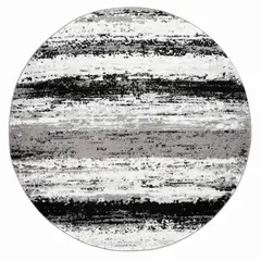 MODA ALFOMBRAS - Alfombra Redonda Florida Gris 160 X 160 Cm